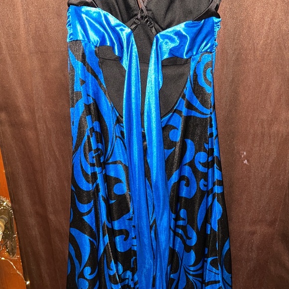 Blue & Black Mini Dress Size5/6 - Picture 3 of 5